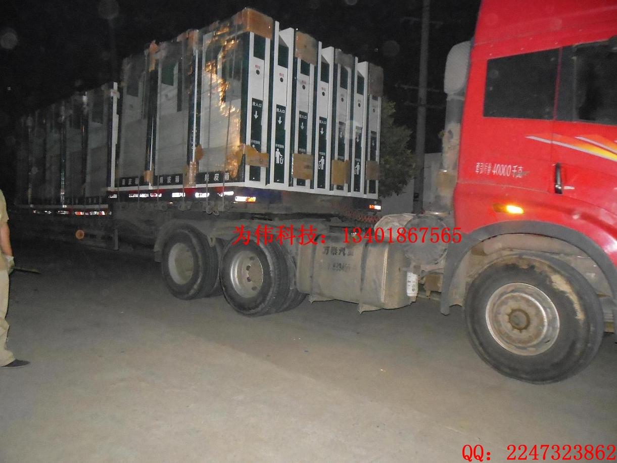 淄博500臺(tái)背靠背廣告垃圾箱裝車發(fā)貨